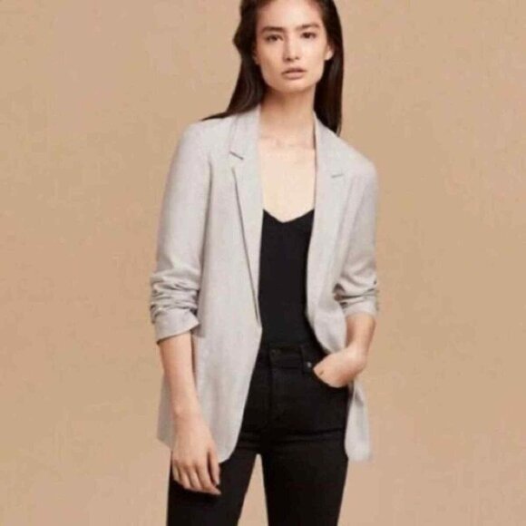 Talula Jackets & Blazers - Excellent Condition Aritzia Talula Kent Oversized Blazer Light Grey Size 00